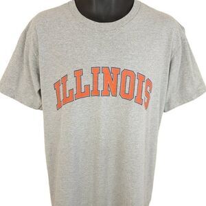 Illinois Fighting Illini T Shirt Vintage 90s Y2K NCAA University JanSport Mens